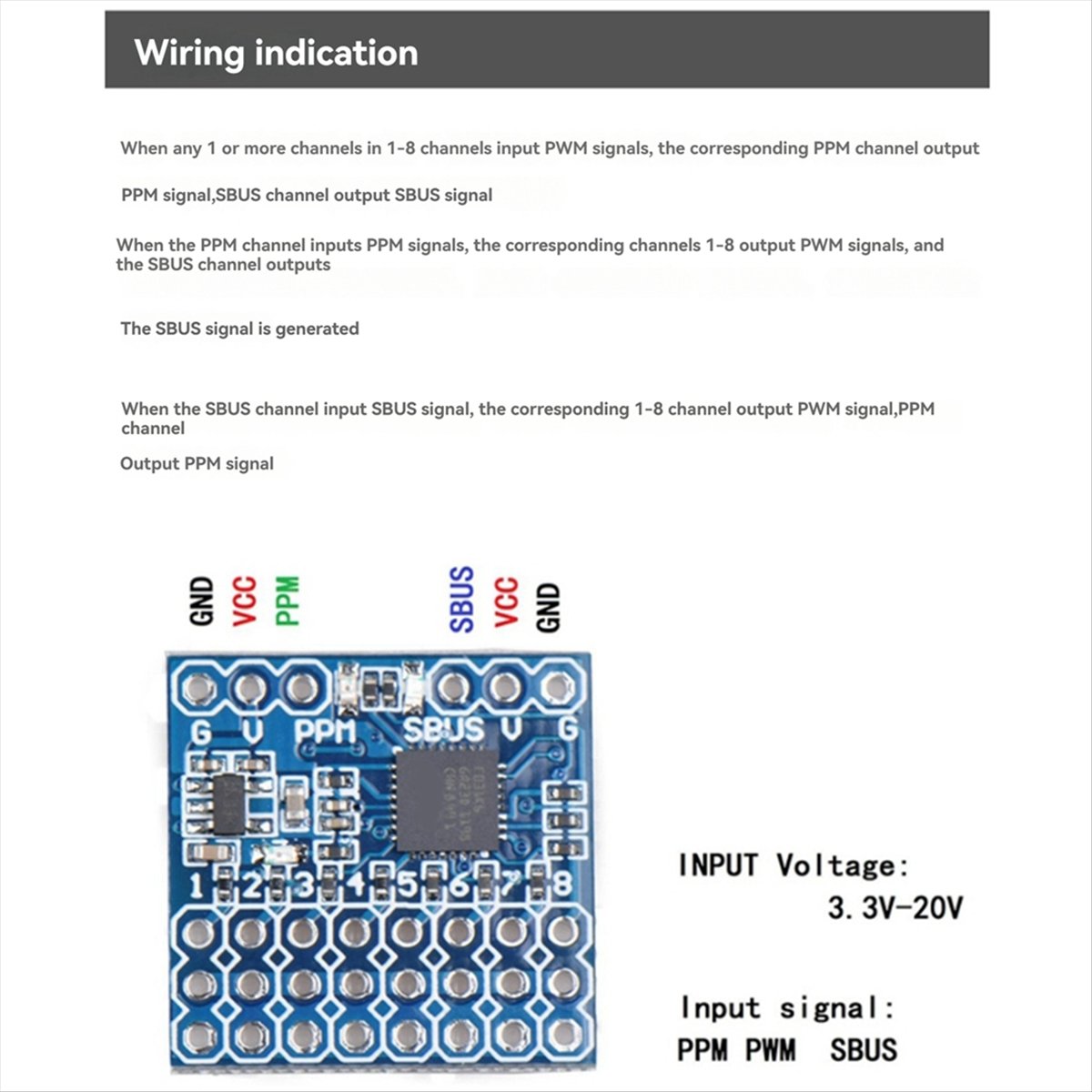 PPM PWM SBUS 신호용 A99X SPP-SBUS - Receiver Sbus 8Ch 리뷰 및 가격