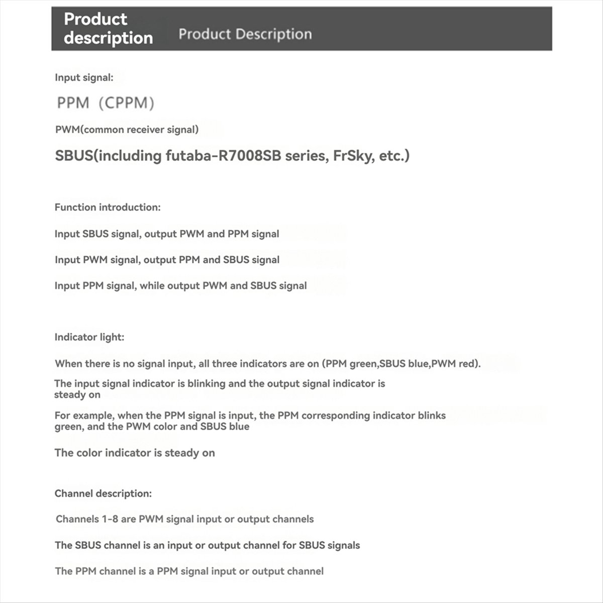 PPM PWM SBUS 신호용 A99X SPP-SBUS - Receiver Sbus 8Ch 리뷰 및 가격