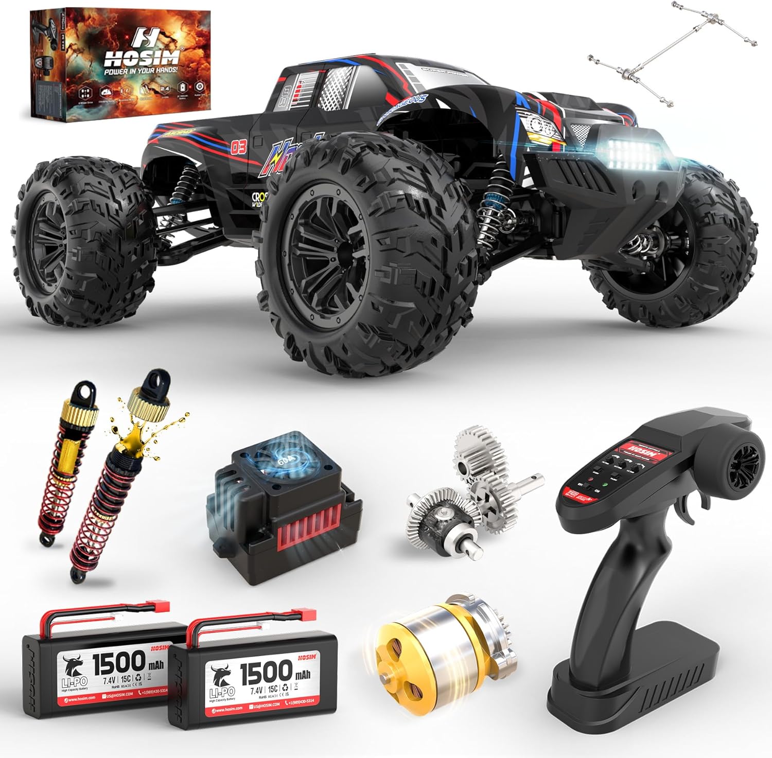60+ km/h 브러시리스 RC 몬스터 트럭 4륜 구동 - Rc Hobby Grade Monster Truck 리뷰 및 가격