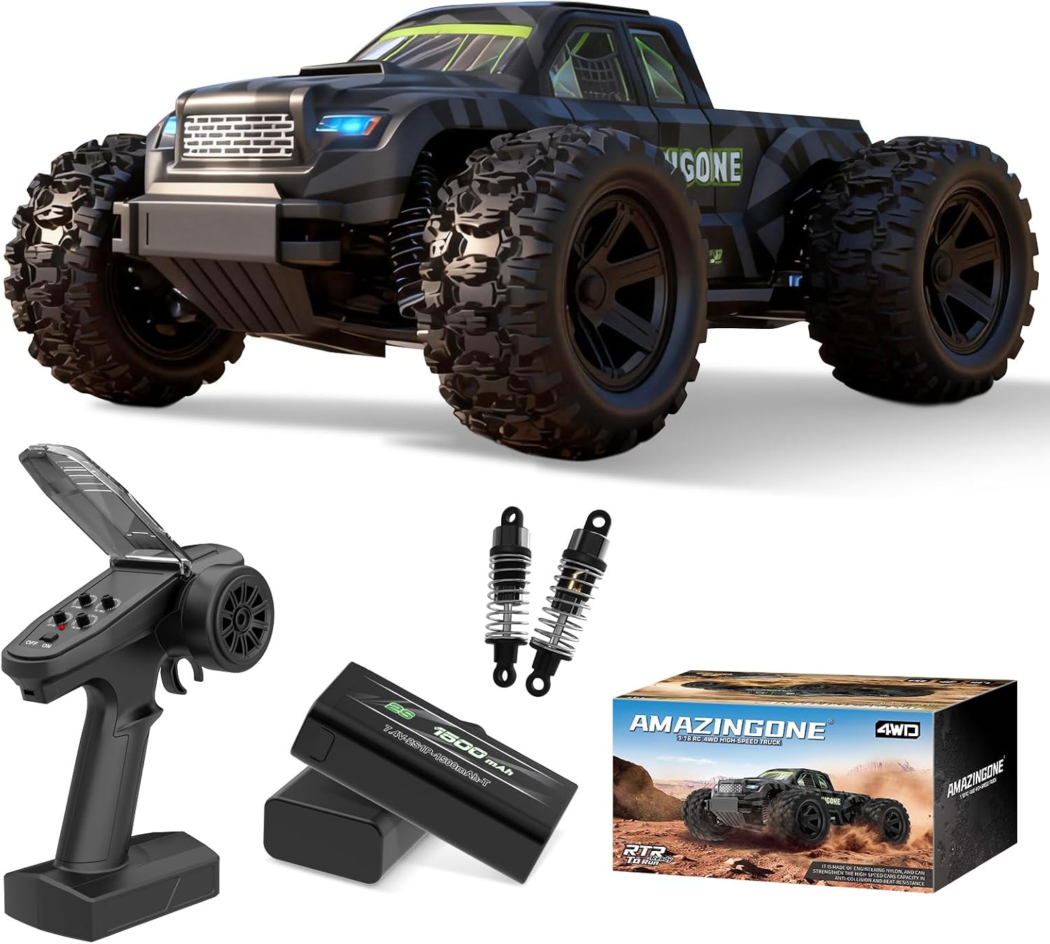 JT18W 1/18 스케일 고속 35KMH 4륜구동 R - Rc Hobby Grade Monster Truck 리뷰 및 가격
